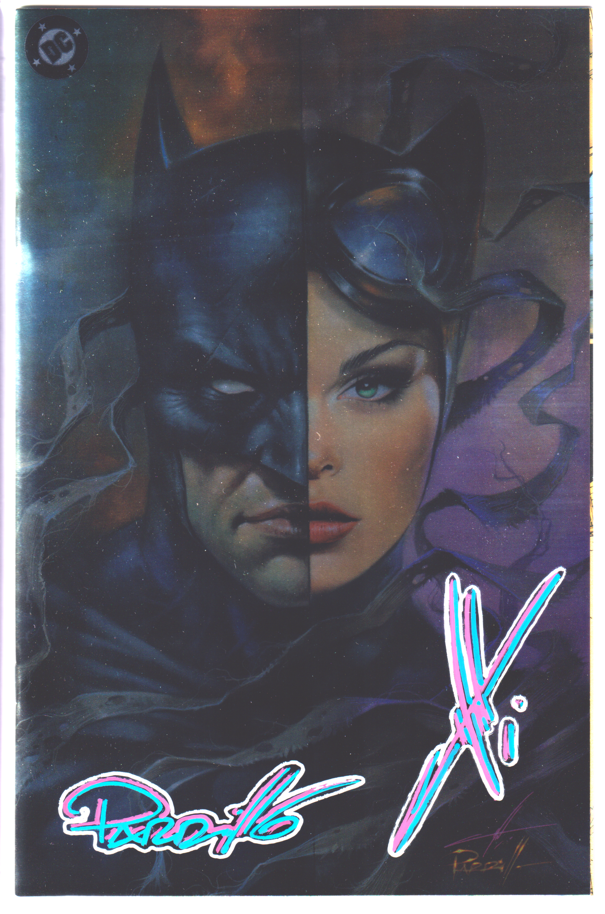 BATMAN #158 CARLA COHEN & LUCIO PARRILLO SIGNED C2E2 FOIL VIRGIN EXCLUSIVE