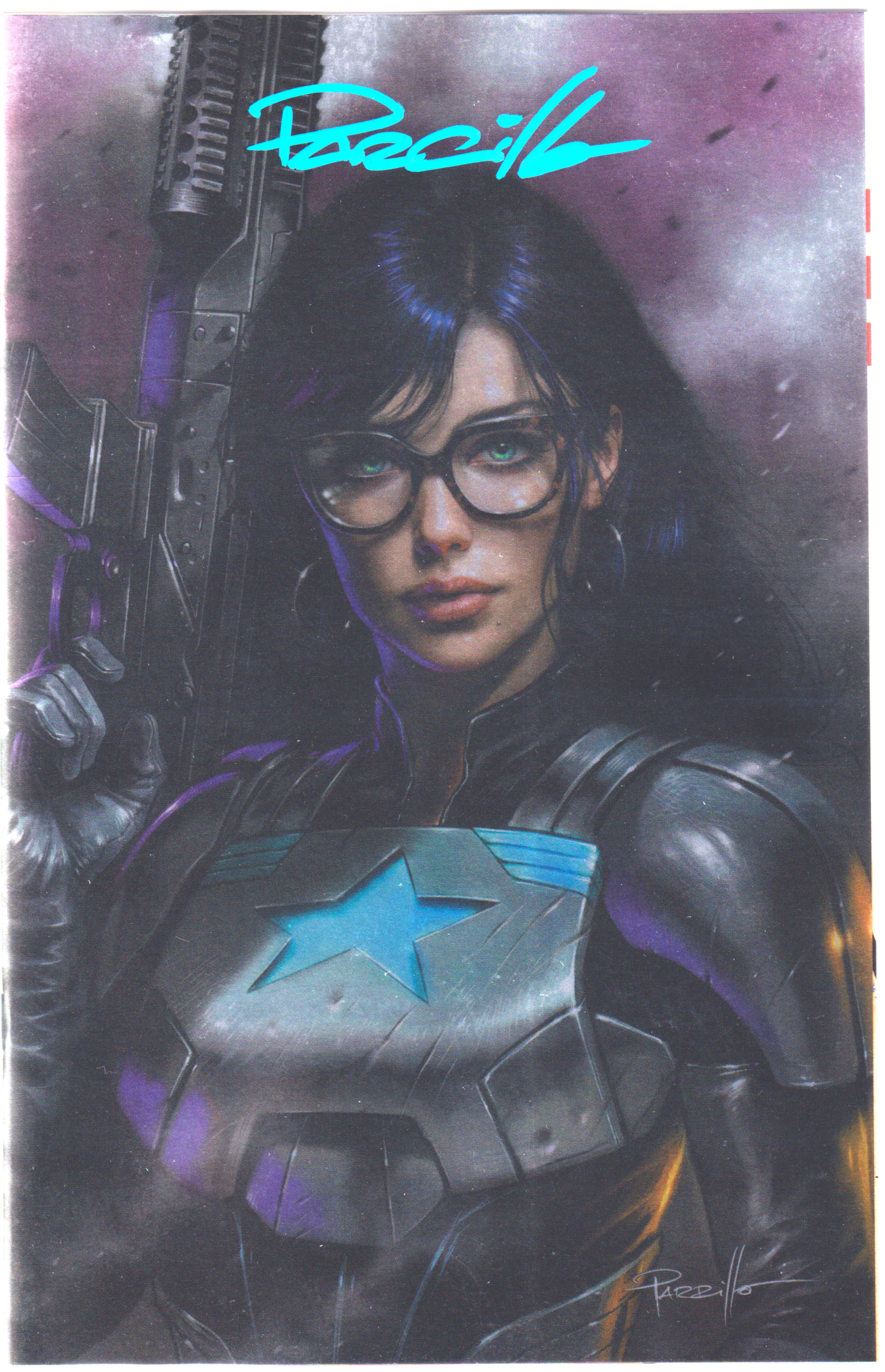 GI JOE #15 LUCIO PARRILLO SIGNED FOIL VIRGIN EXCLUSIVE