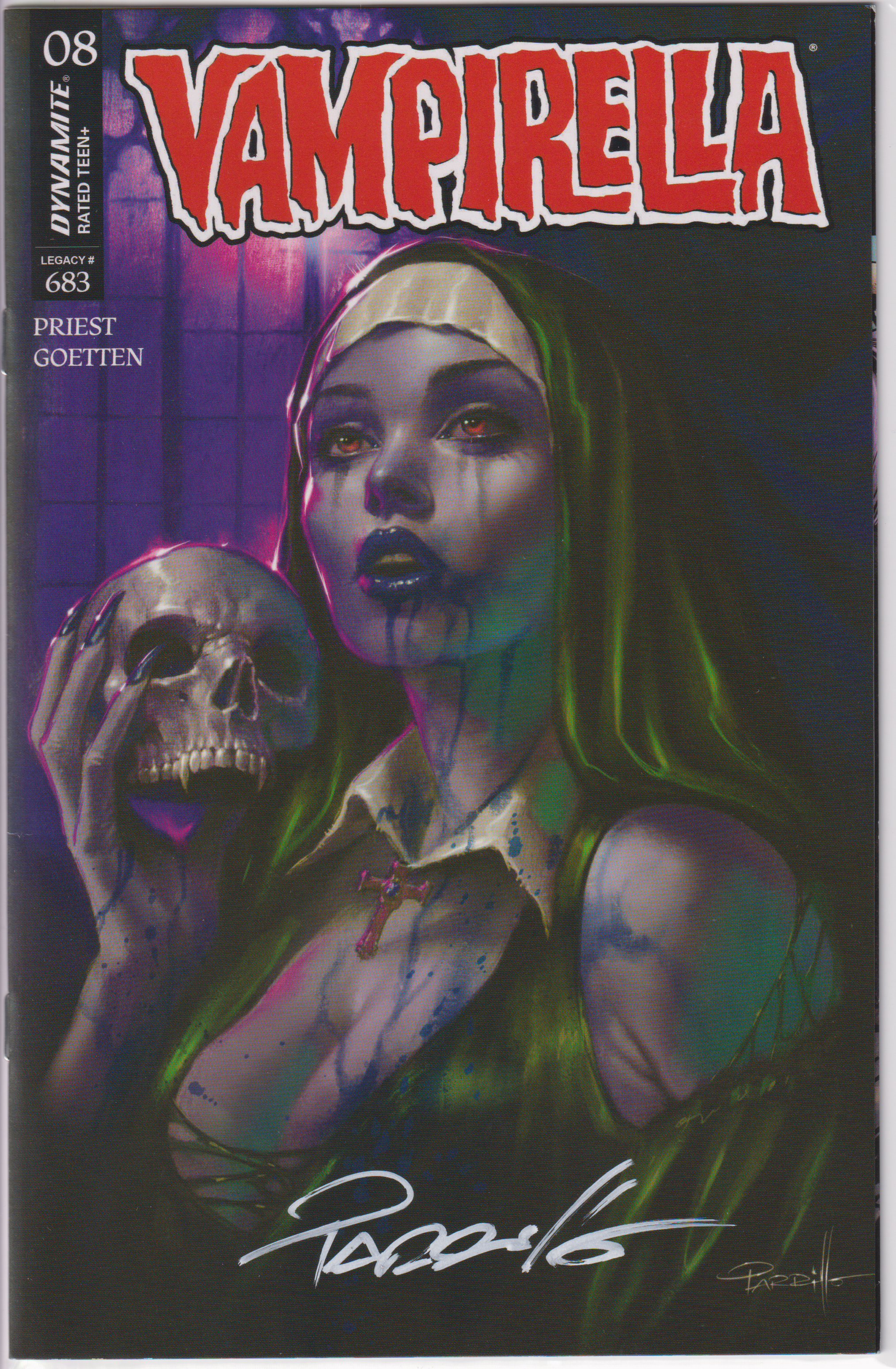 VAMPIRELLA #8 LUCIO PARRILLO ULTRA VIOLET SIGNED