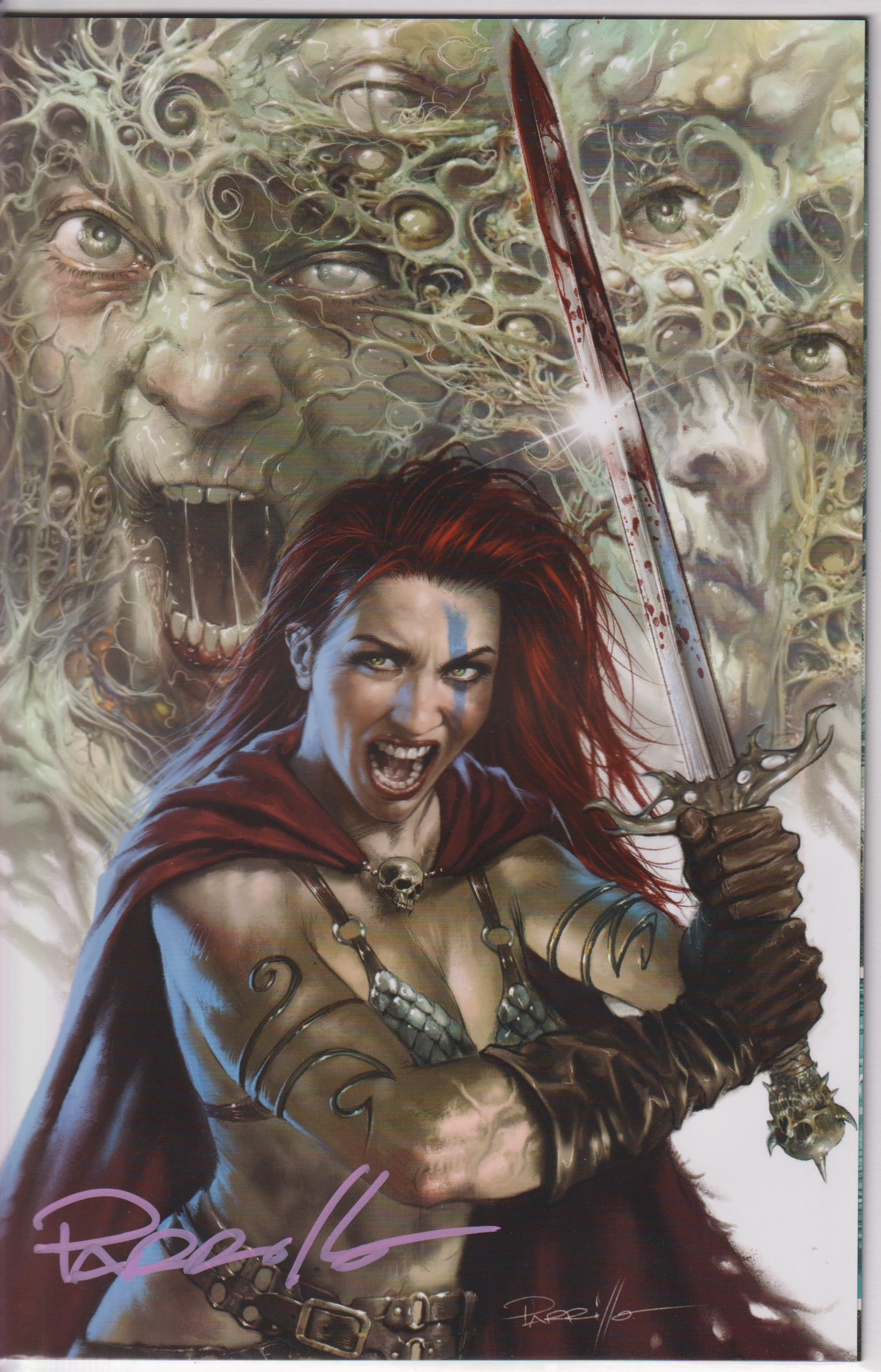 UNBREAKABLE RED SONJA #2 LUCIO PARRILLO SIGNED LIMITED VIRGIN