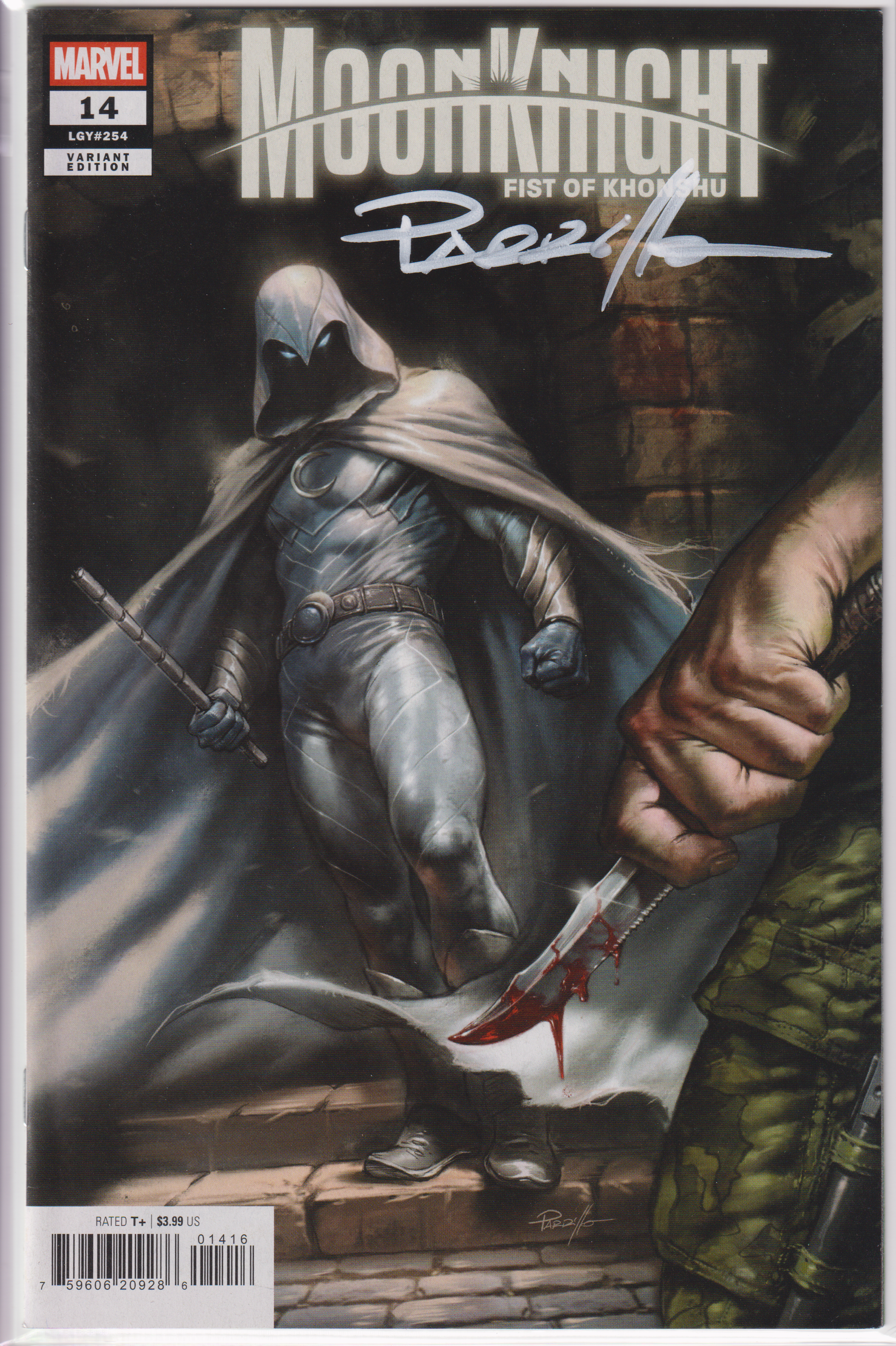 MOONKNIGHT FIST OF KHONSHU #14 LUCIO PARRILLO SIGNED 1:25 INCENTIVE