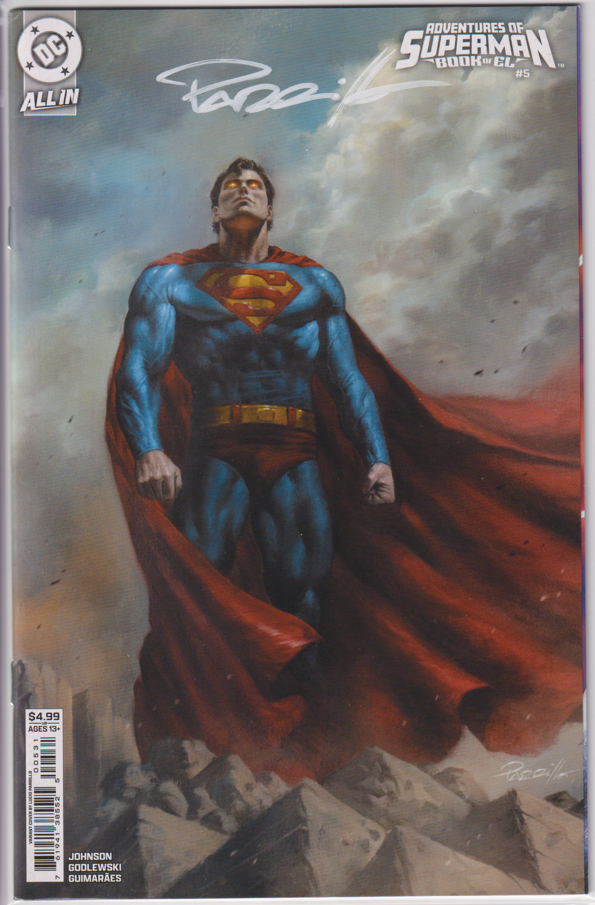 ADVENTURES OF SUPERMAN BOOK OF EL #5 LUCIO PARRILLO SIGNED