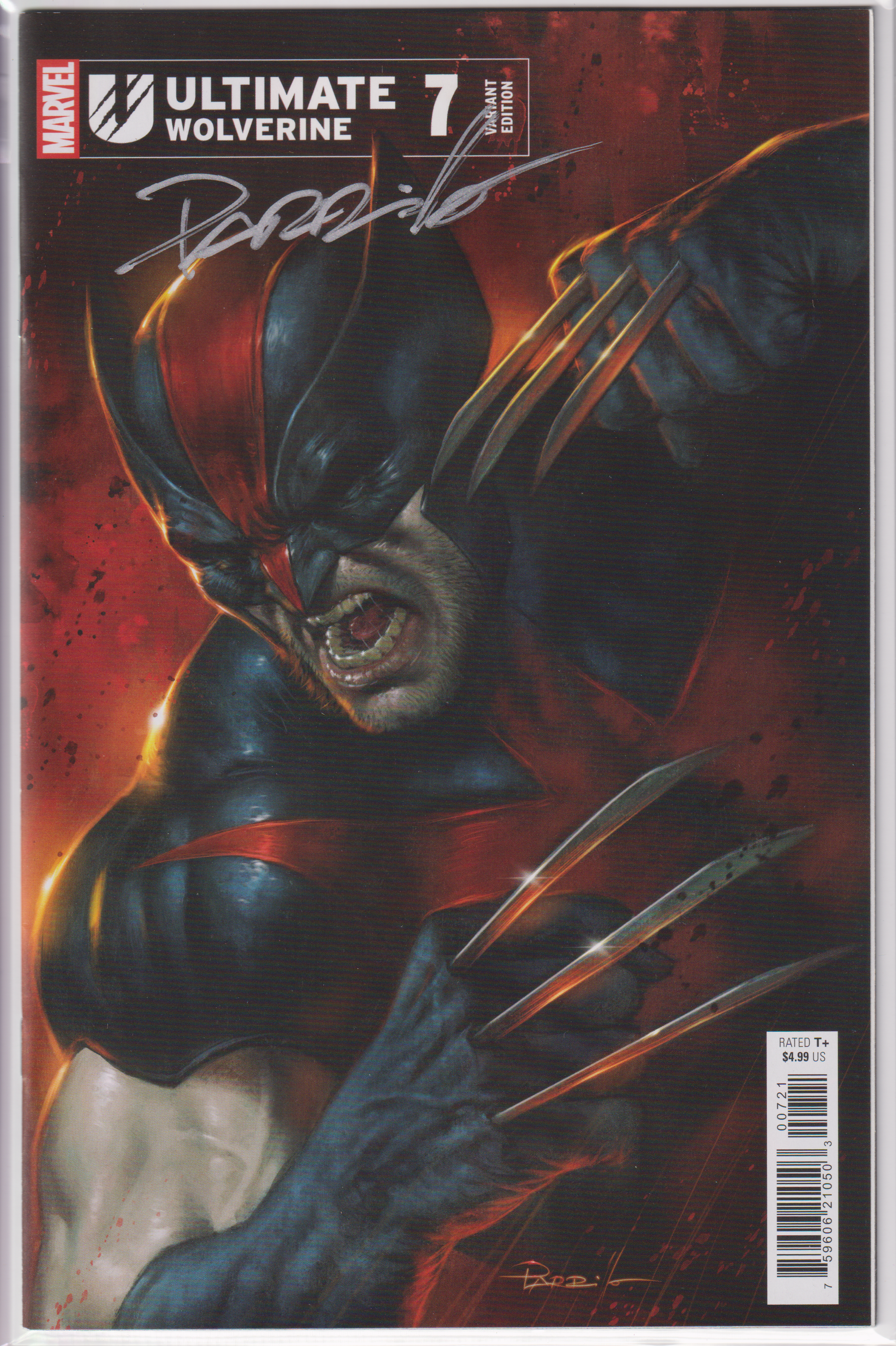 ULTIMATE WOLVERINE #7 LUCIO PARRILLO SIGNED