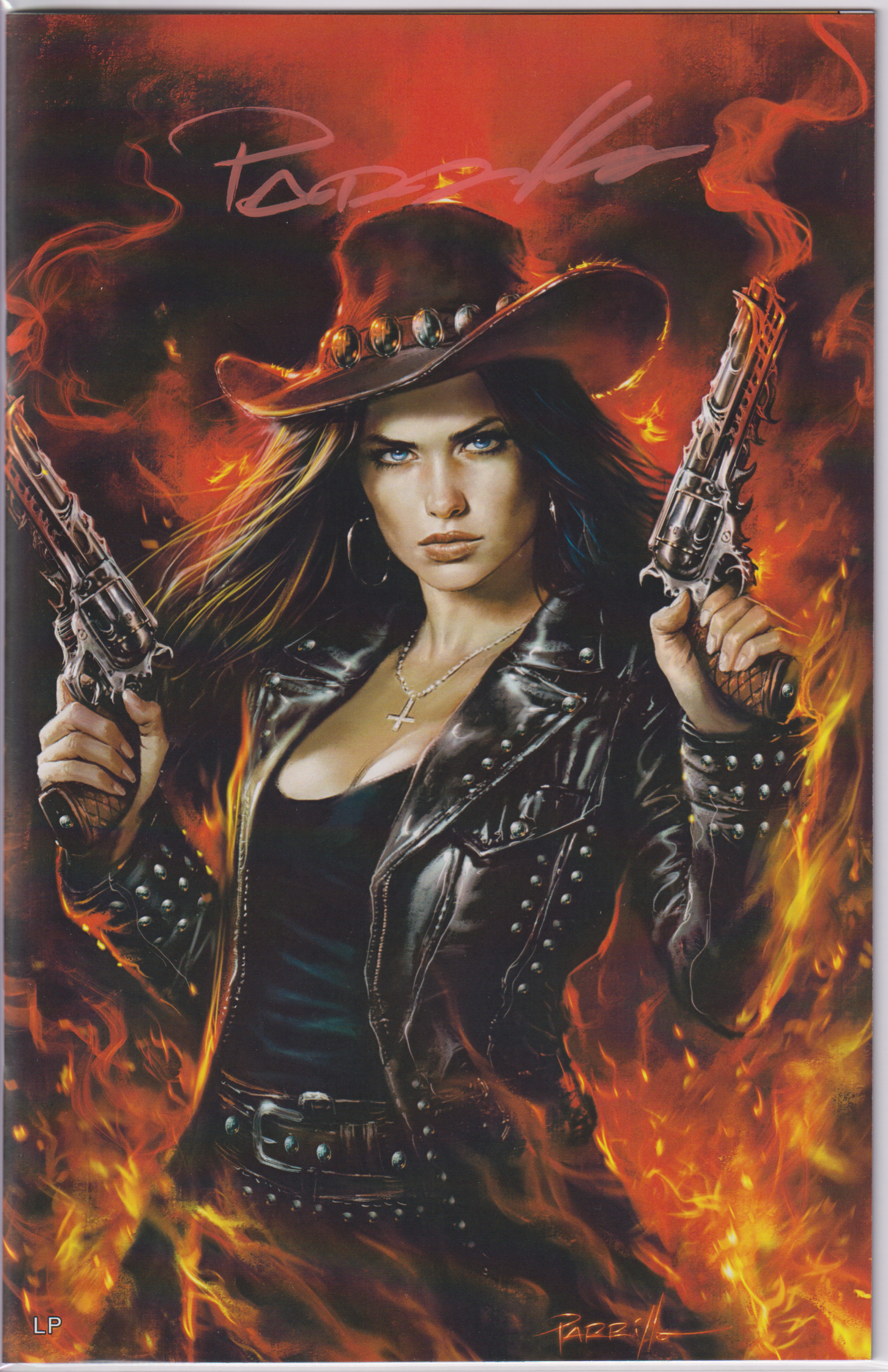 LADY GUNFIGHTER #1 SIGNED LUCIO PARRILLO LEGEND VIRGIN EDITION