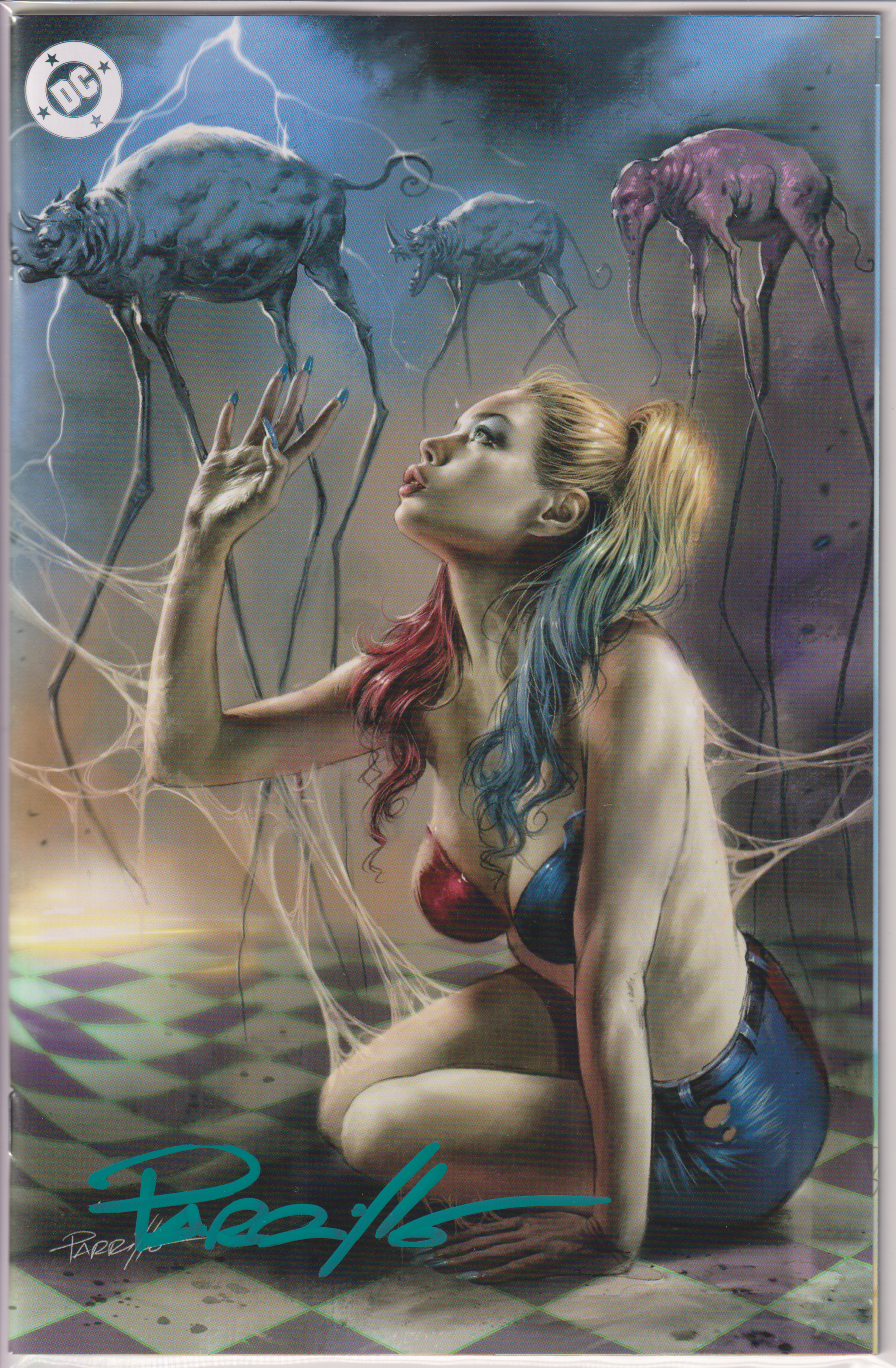 G'NORTS SWIMSUIT EDITION HARLEY QUINN #1 LUCIO PARRILLO SIGNED MEGA 2026 VIRGIN EXCLUSIVE
