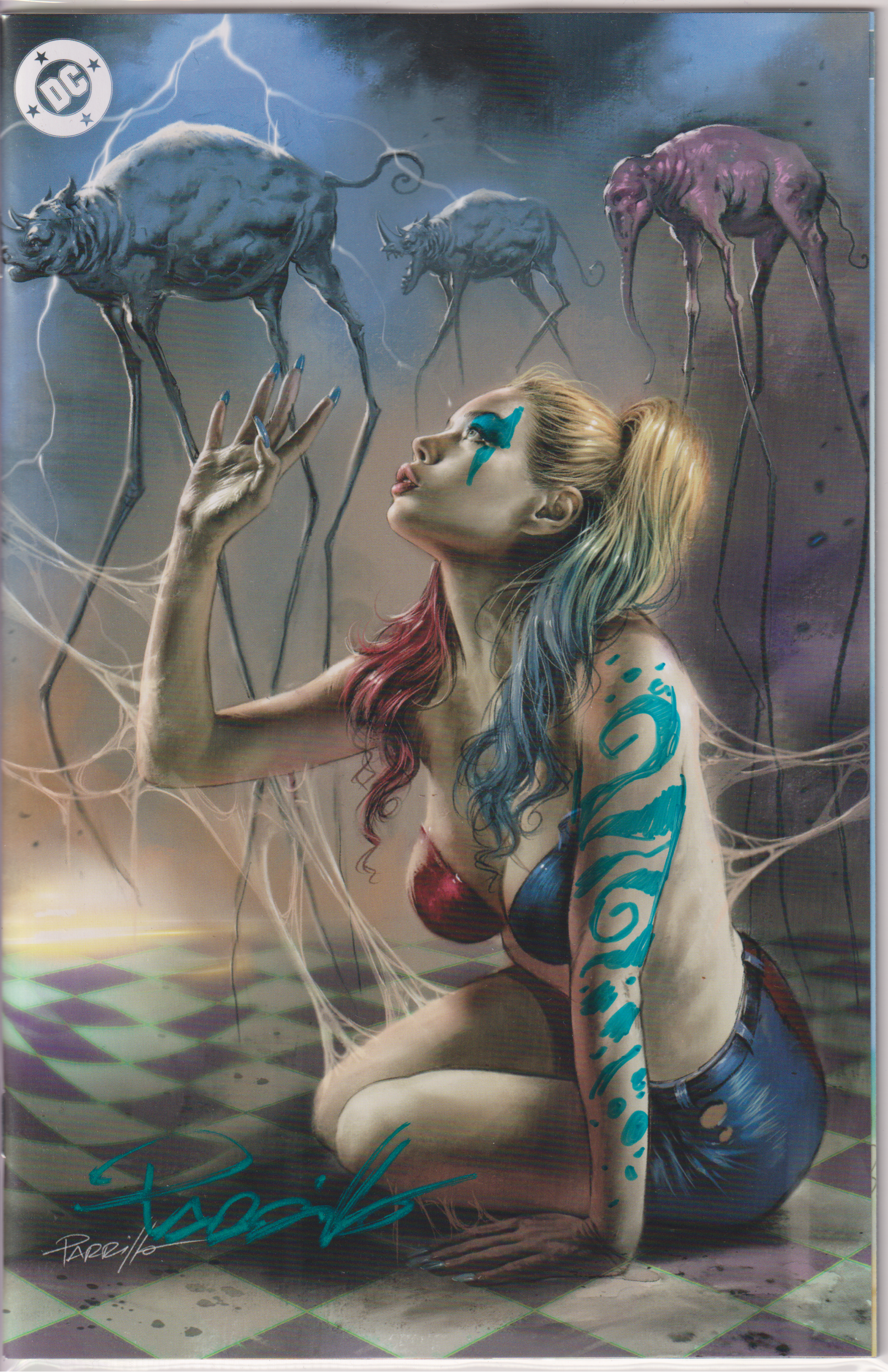 G'NORTS SWIMSUIT EDITION HARLEY QUINN #1 LUCIO PARRILLO SIGNED MEGA 2026 VIRGIN EXCLUSIVE