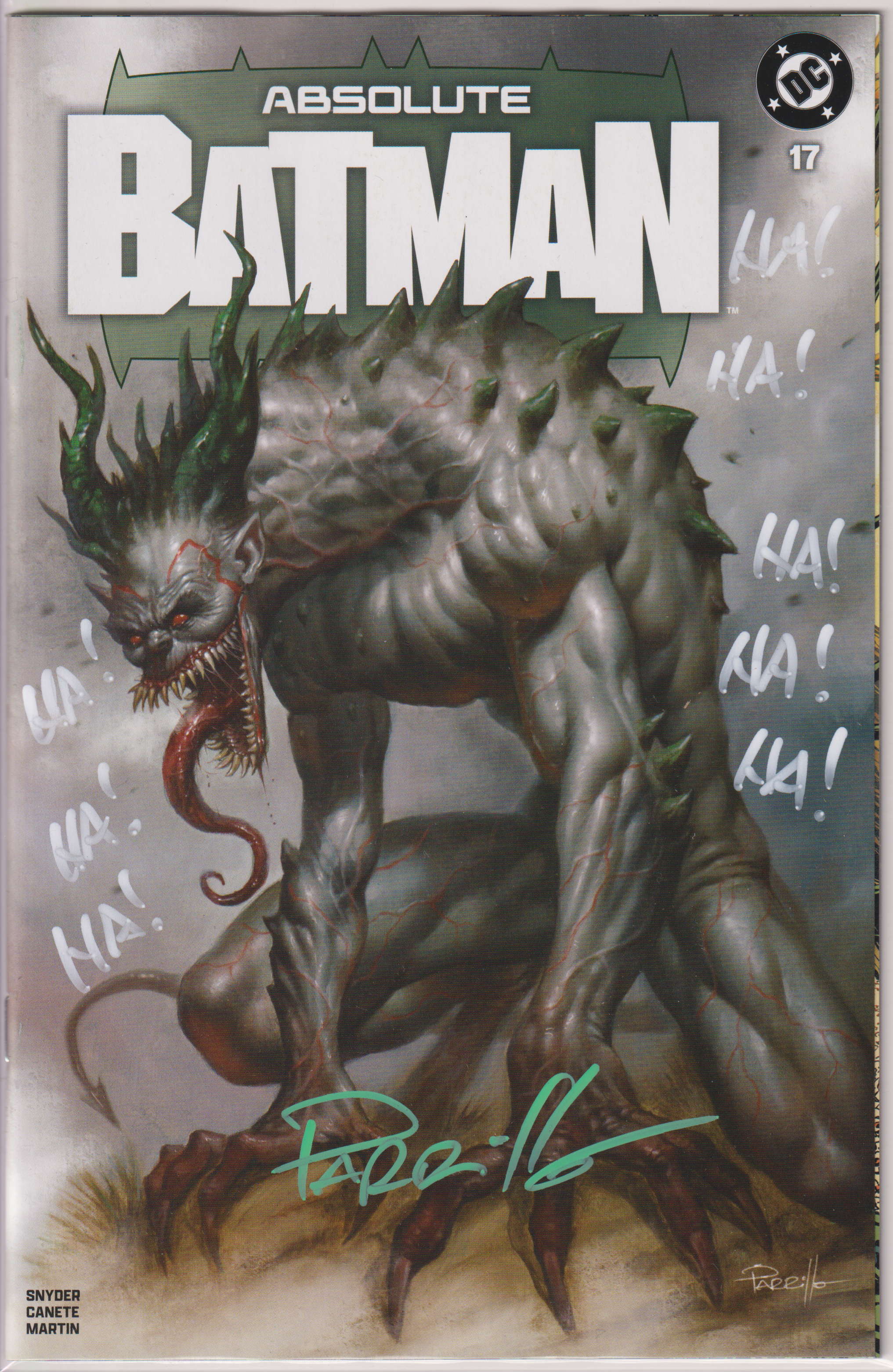 ABSOLUTE BATMAN #17 LUCIO PARRILLO HAHA REMARQUE EXCLUSIVE