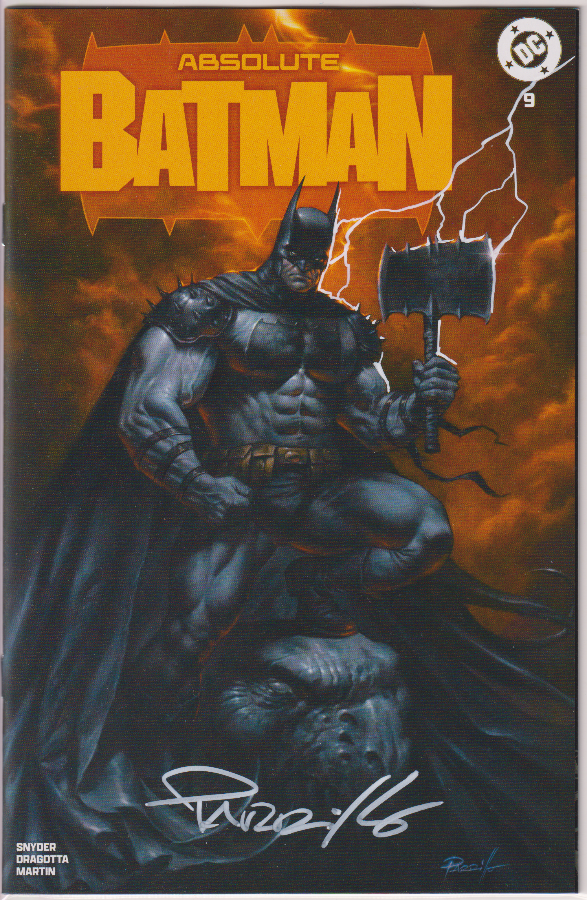 ABSOLUTE BATMAN #9 LUCIO PARRILLO LIGHTNING REMARQUE EXCLUSIVE