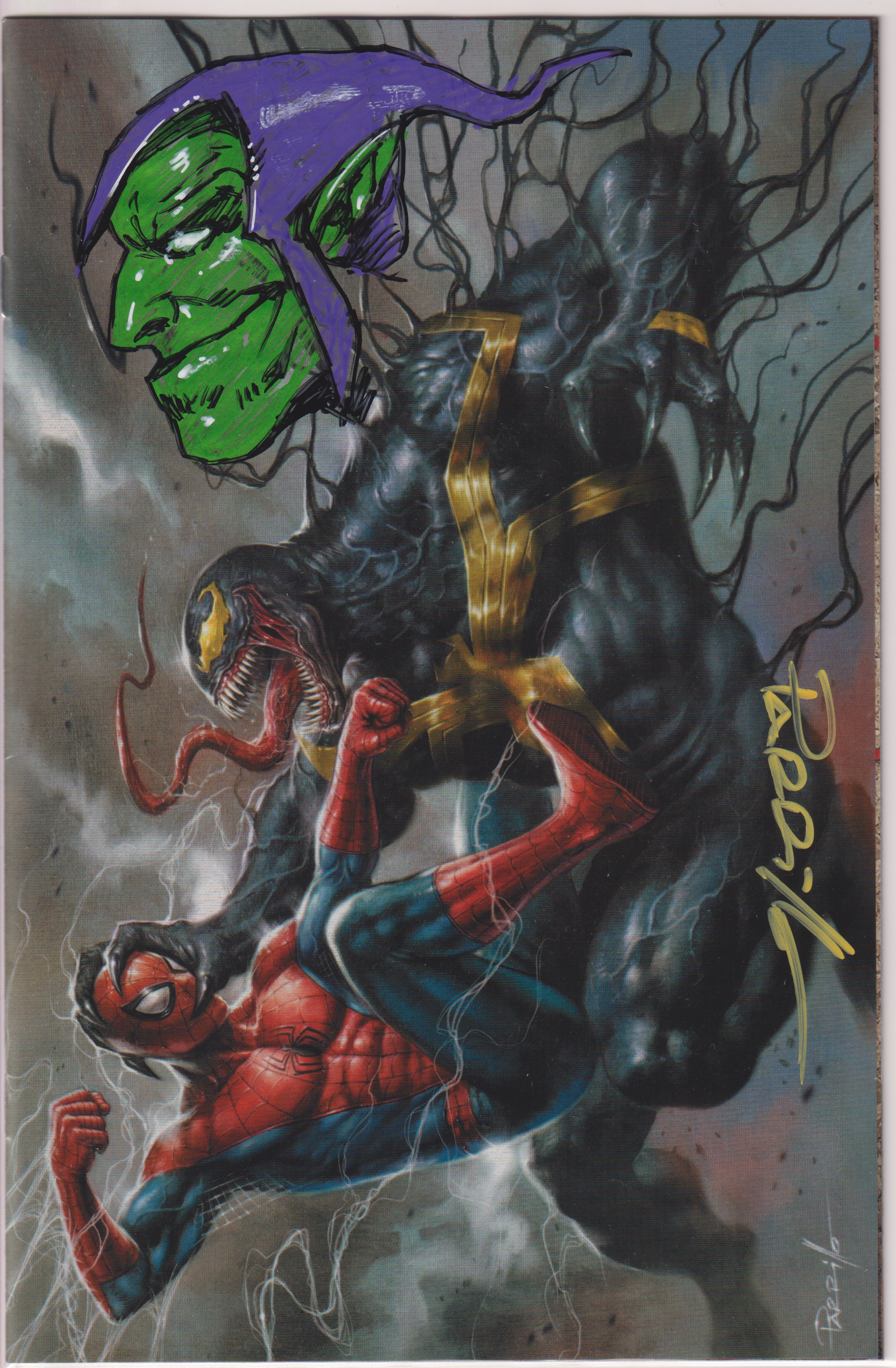 AMAZING SPIDER-MAN / VENOM #1 LUCIO PARRILLO SKETCHED VIRGIN EXCLUSIVE