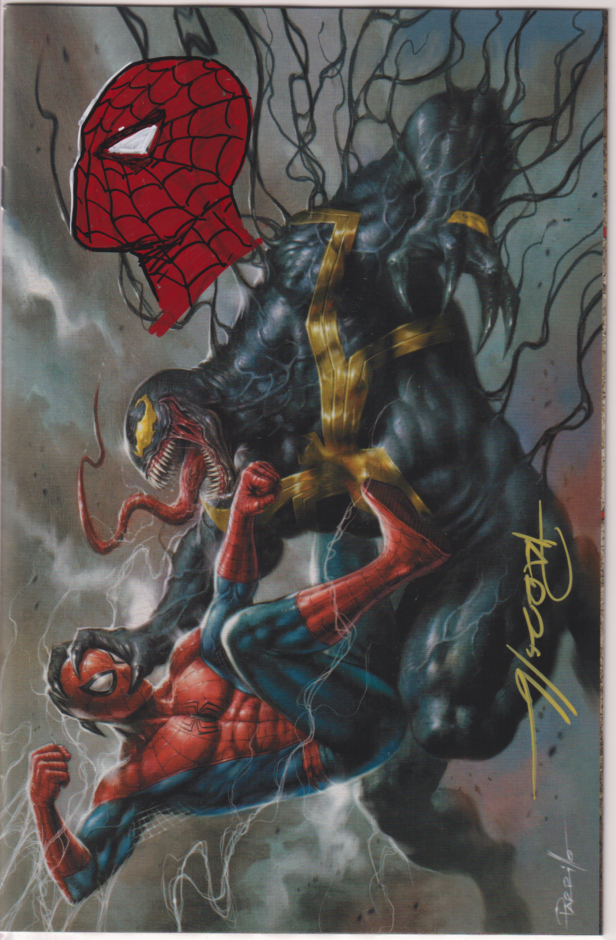 AMAZING SPIDER-MAN / VENOM #1 LUCIO PARRILLO SKETCHED VIRGIN EXCLUSIVE